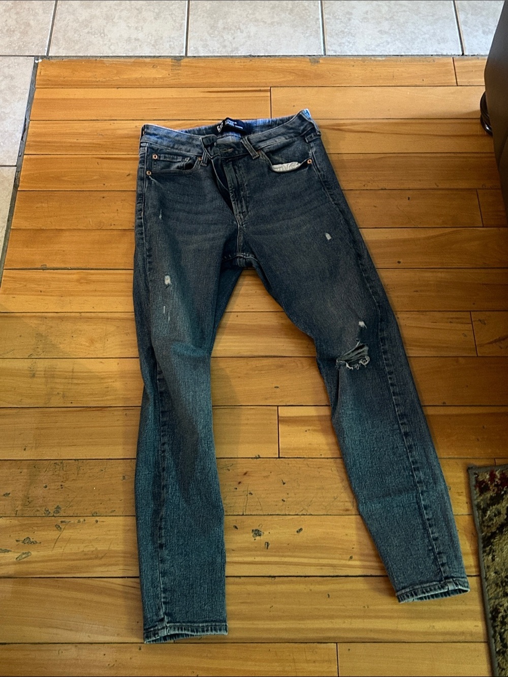 GAP high rise, universal, legging Dark Blue Distressed women Jeans